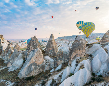 The final minutes of our hot air balloon flight over Cappadocia with Voyager Balloons