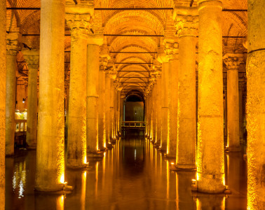 Exploring the underground columns of Istanbul's Basilica Cistern